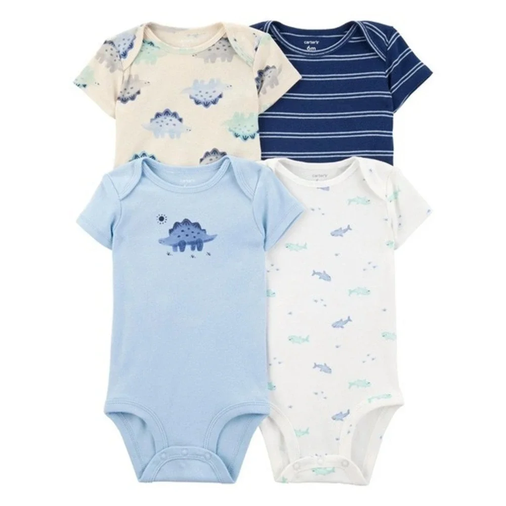 Carter's 3M Baby Boy Dinosaur 4-pack Body Suits New with Tags!‎